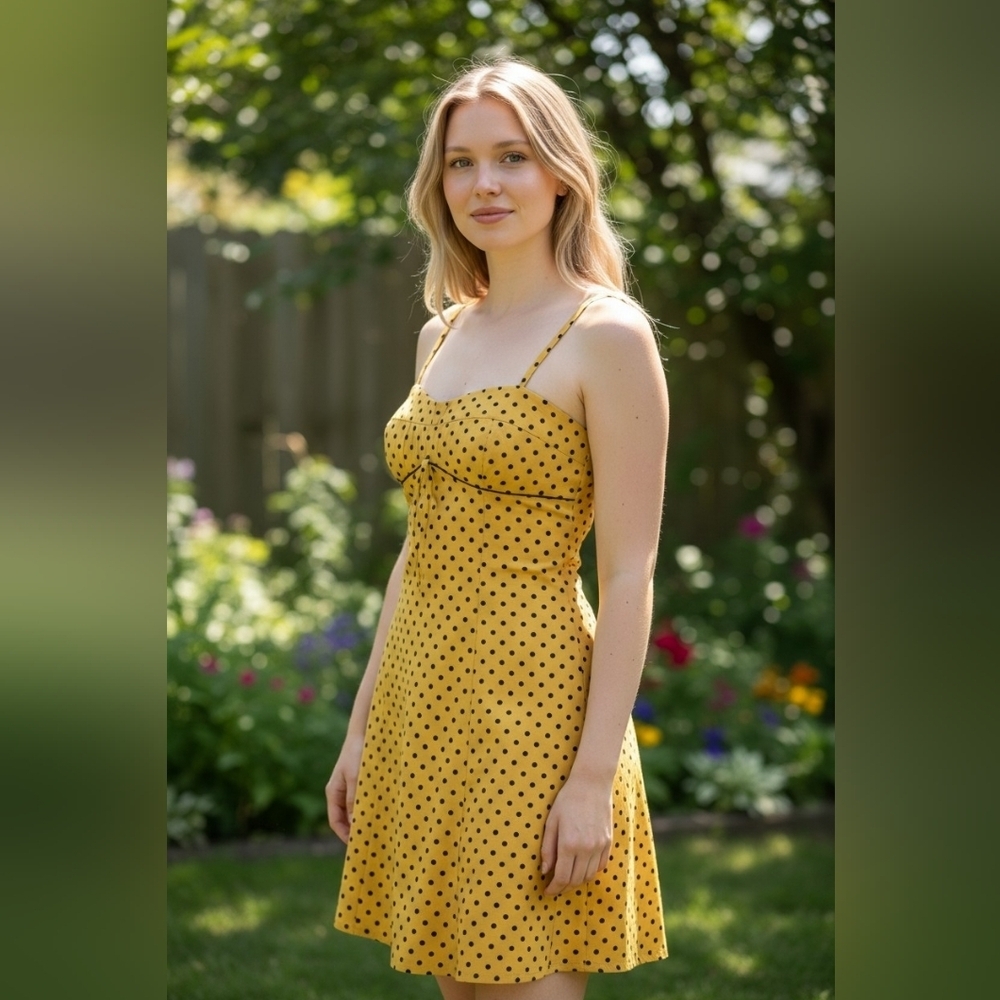 R&K Original Green Polka Dot Dress
